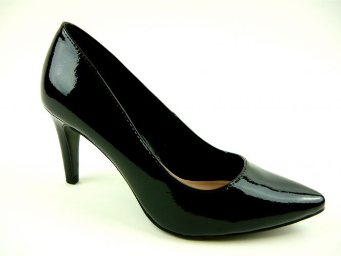Tamaris női cipő black patent
