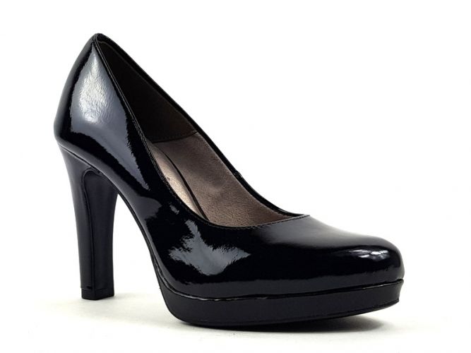 Tamaris női cipő black patent