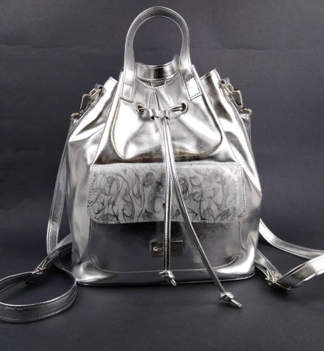 Claudio Dessi Lux by Dessi női táska háti zsebes silver