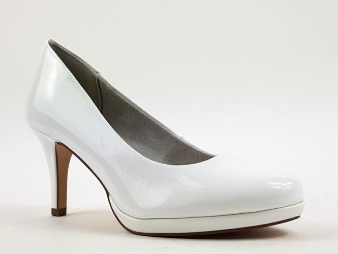 Tamaris női cipő white patent