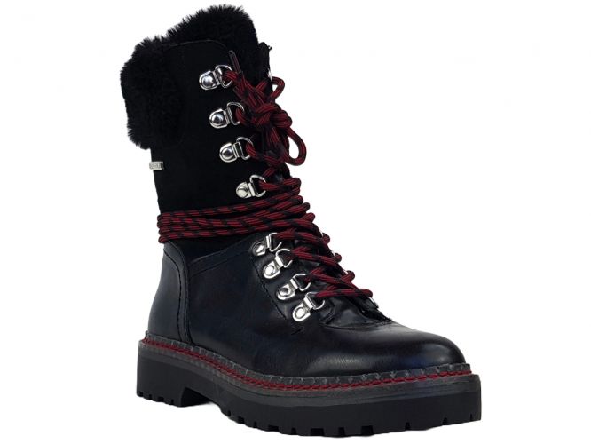 Tamaris női bakancs black/lipstick