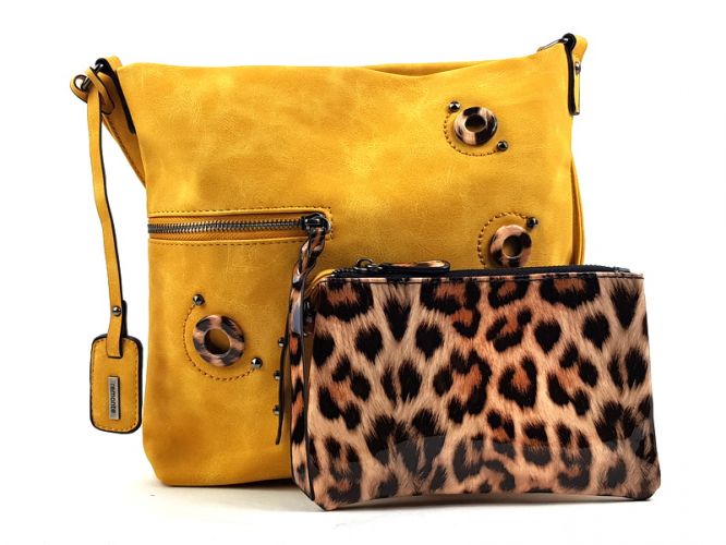 Remonte női táska yellow/leopard