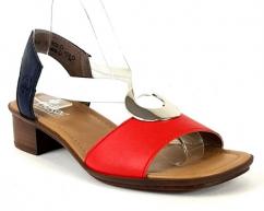 Rieker női szandál red kombi