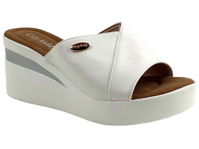 City Kiddy női papucs white