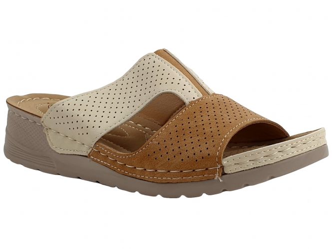 L.D. női papucs camel
