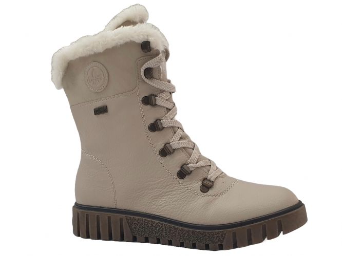 Rieker női bokacsizma beige