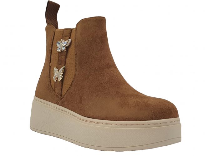 Bosido női bokacsizma camel