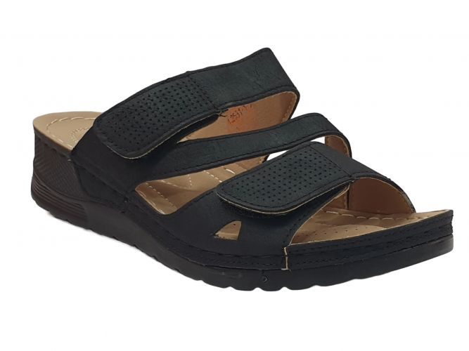 L.D. női papucs black