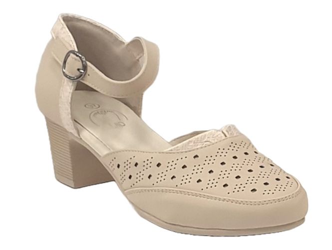 L.D. női magassarkú beige
