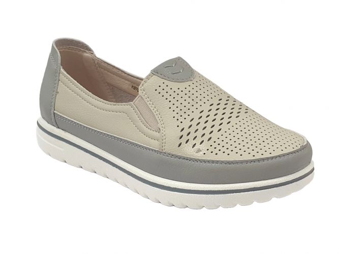 LD női cipő beige/grey
