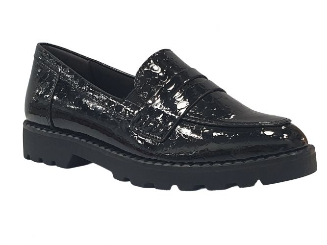 Tamaris női cipő black patent str