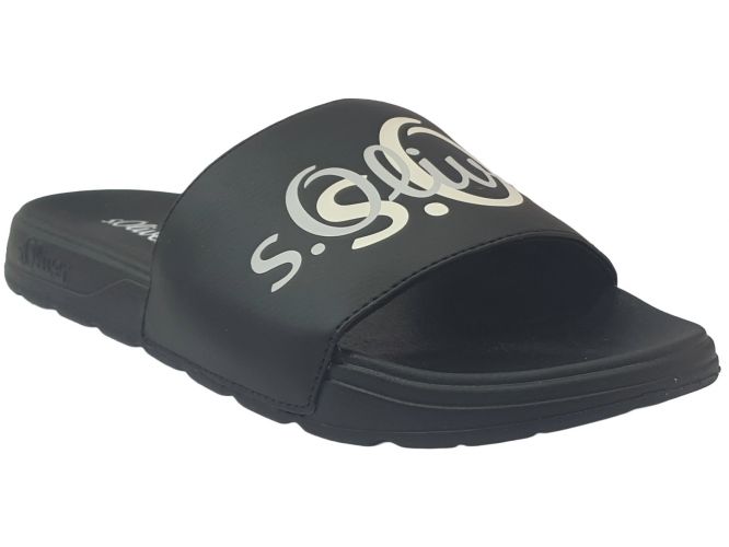 S.Oliver férfi papucs black 