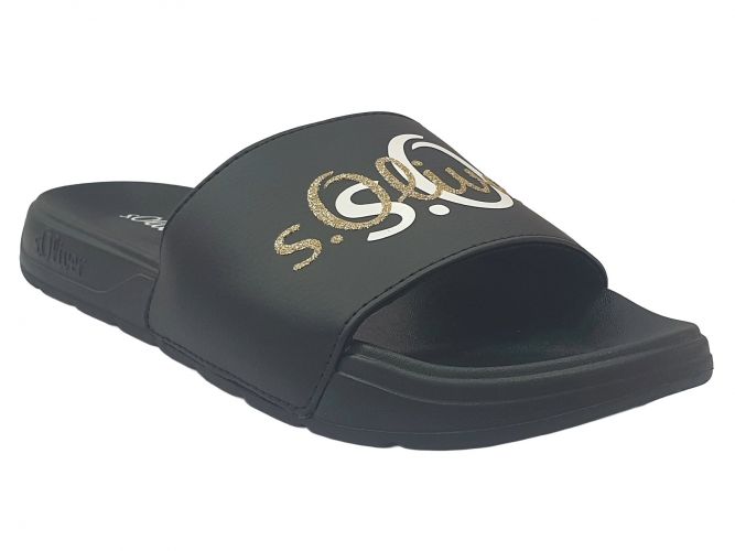 S.Oliver női papucs black