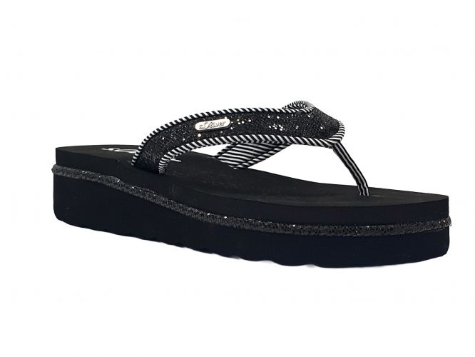 S.Oliver női papucs black