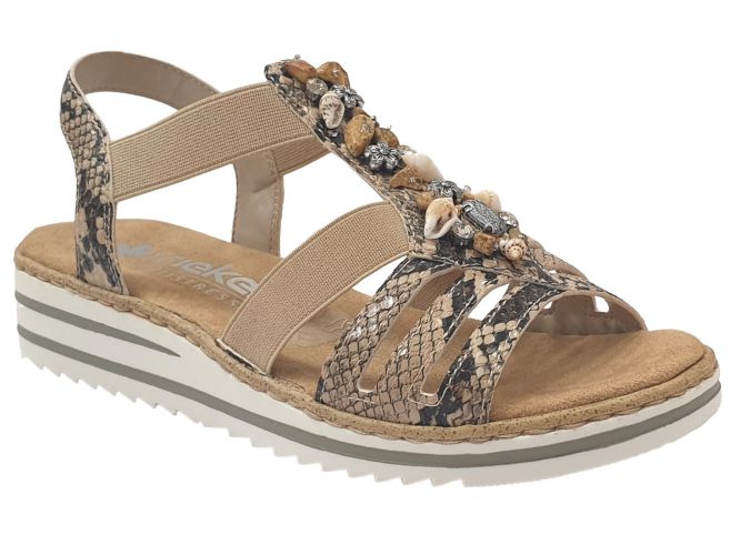 Rieker női szandál beige combi